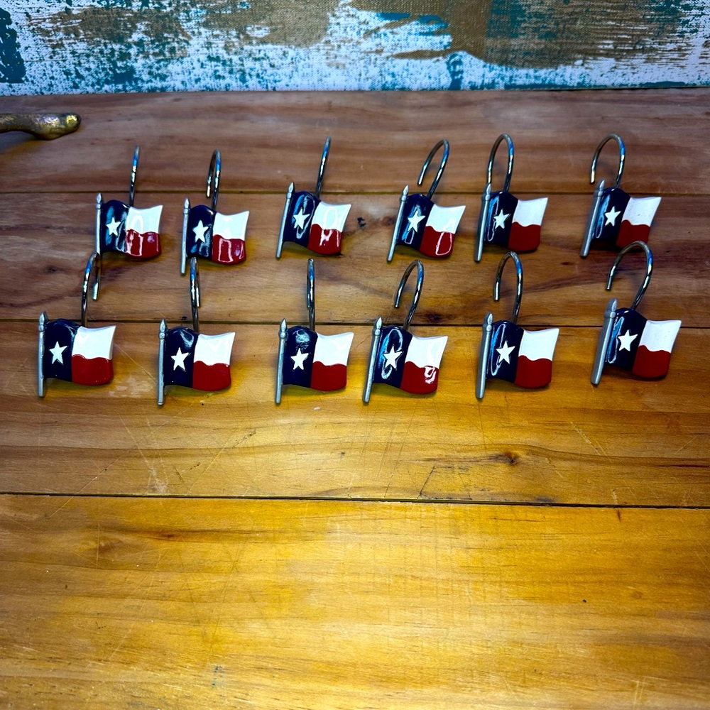 Texas Shower Curtain Hooks